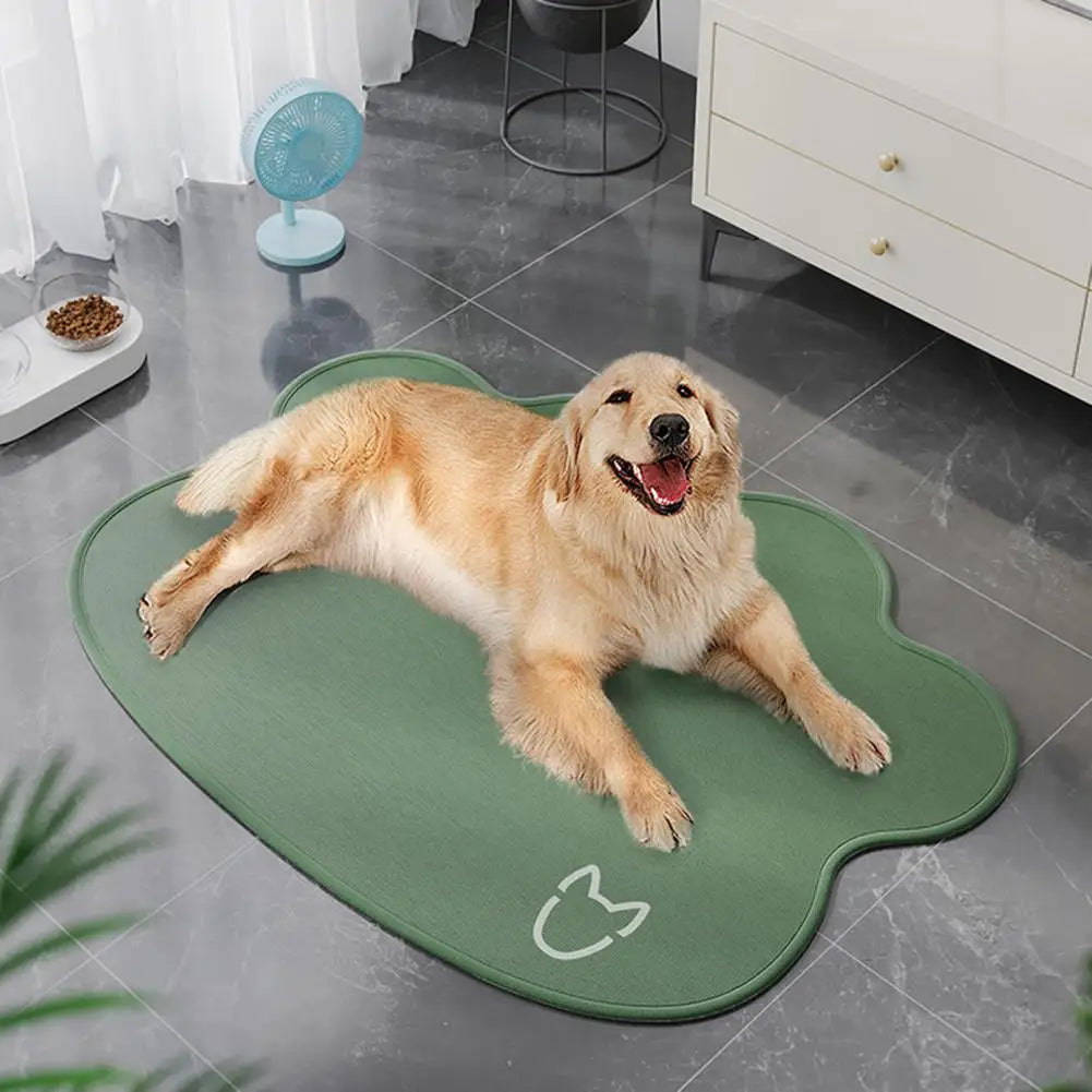 Ice Silk Cooling Pet Mat – Non-Slip, Washable Summer Bed