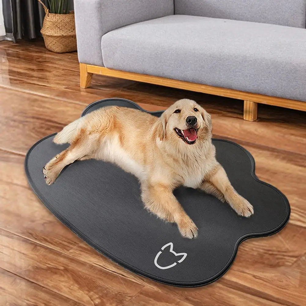 Ice Silk Cooling Pet Mat – Non-Slip, Washable Summer Bed