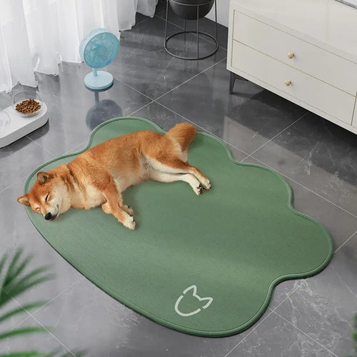 Ice Silk Cooling Pet Mat – Non-Slip, Washable Summer Bed
