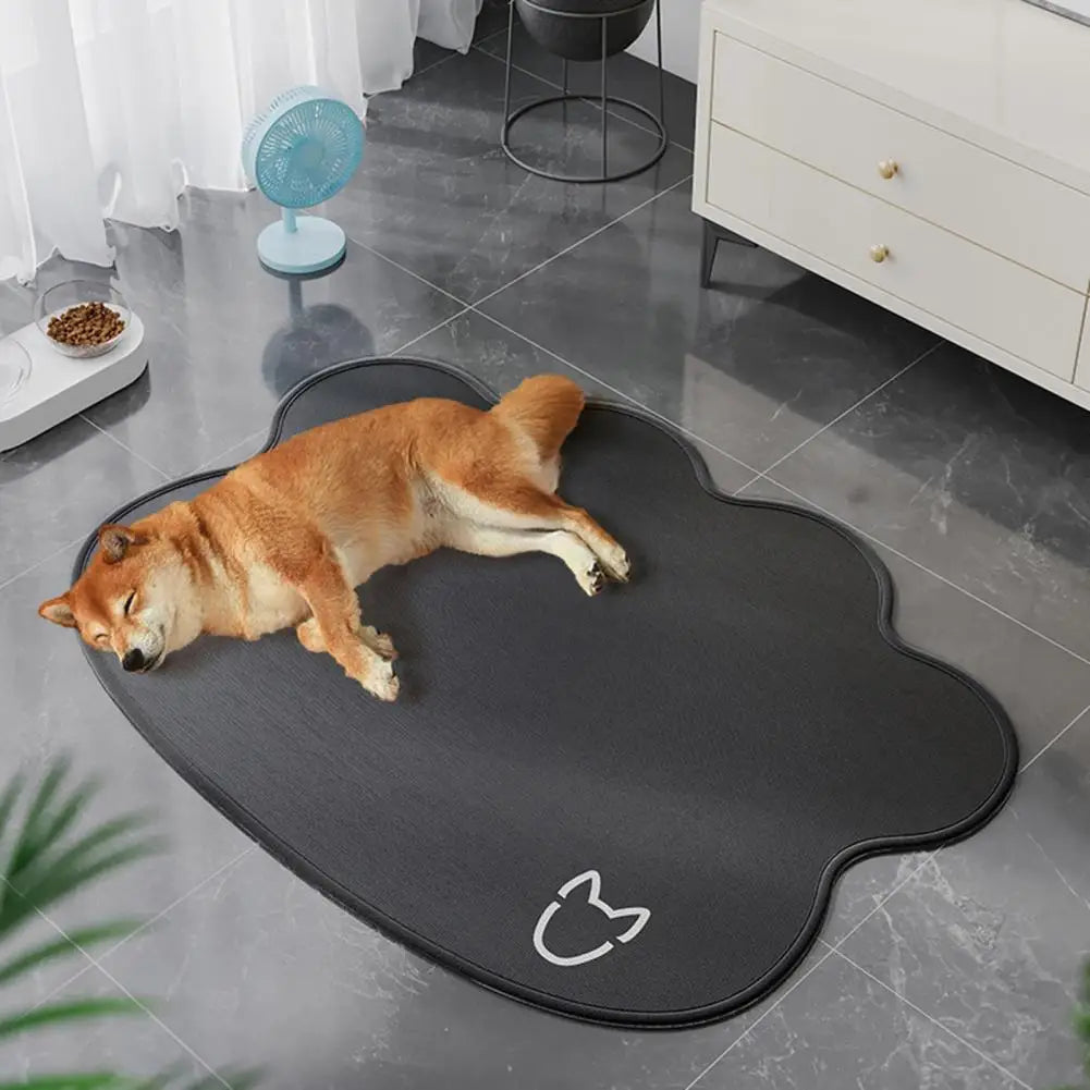 Ice Silk Cooling Pet Mat – Non-Slip, Washable Summer Bed